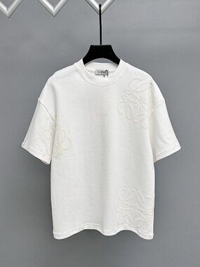 Classic Men's Loewe Casual Short-Sleeve White